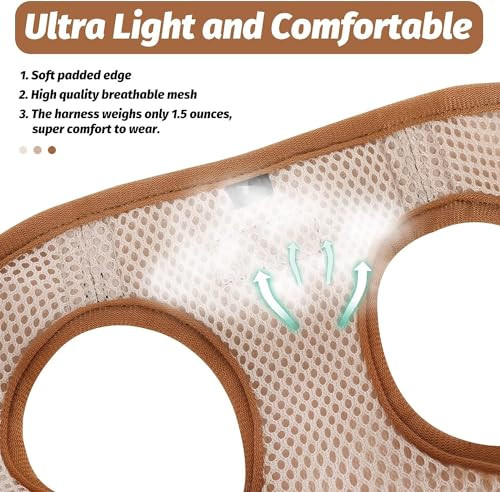 Fayogoo Cat Harness And Leash Set For Walking Escape Proof Adjustable Easy Control Harness For Medium Large Small Cats With Reflective Strips - Brown S