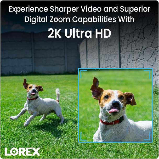 Lorex 2K WiFi Floodlight Camera - Outdoor Home Security Camera with Color Night Vision, Person Detection, and Flood Light - Exterior Surveillance Camera with Phone App (White) Free 32GB Micro SD