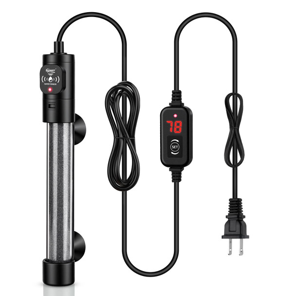 Hygger 150W Submersible Aquarium Heater With Digital Temperature Controller Mini Fish Tank Heater For 20Â€Œ30 Gallon Tanks Overheat & Out-Of-Water Protection Freshwater & Saltwater