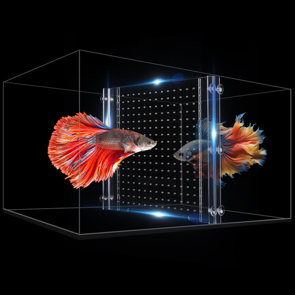 Hygger Co2 Adjustable Acrylic Aquarium Divider Set - Universal Fish Tank Separator For Multi-Purpose Fish Isolation (2 Sizes Optional (9.4''X11'')