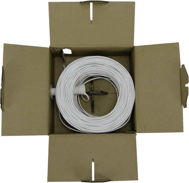 Navepoint Security Burglar Alarm Cable 22/4 22Awg Unshielded 500Ft White