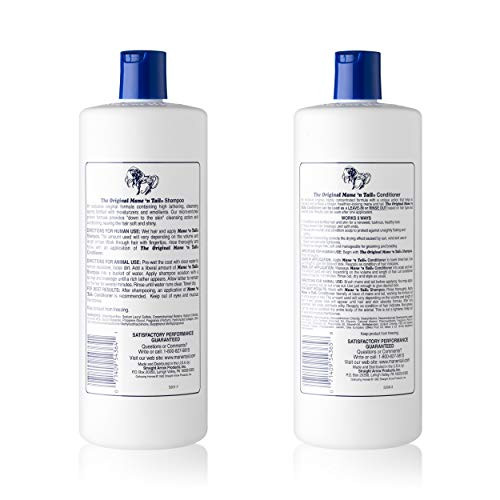 Mane 'N Tail Shampoo & Conditioner Combo Set (32 Oz Each) For Horses And Humans For A "Down To The Skin" Cleansing And Conditioning