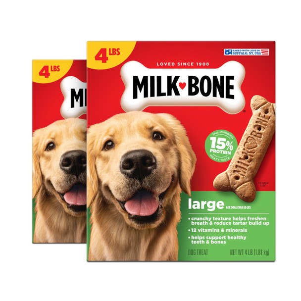 Milk-Bone Original Dog Treats Biscuits For Large Dogs 10 Pounds (Packaging May Vary)