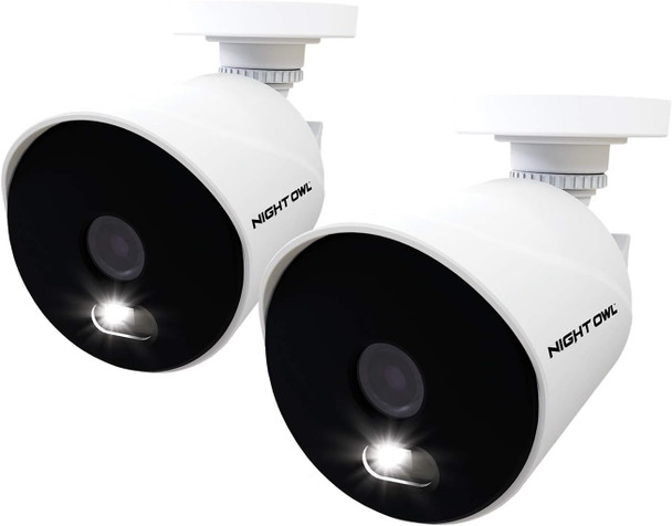 Night Owl 1080p HD Wired Indoor/Outdoor Add-On Cameras with Built-in Motion-Activated Spotlights, 100 ft. of Night Vision, Wide Viewing Angle and Color Night Vision (2-Pack) Night Owl 1080p HD Wired Indoor/Outdoor Add-On Cameras with Built-in Motion-Activated Spotlights, 100 ft. of Night Vision, Wide Viewing Angle and Color Night Vision (2-Pack)