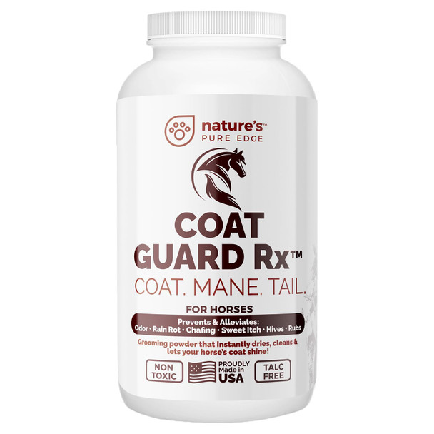 Nature'S Pure Edge Extra Large. 2 Lbs. Coat Guard Rxâ€Žâ¢ Coat Tail Mane Powder For Horses - Rain Rot Sweet Itch Treatment & Dry Shampoo For Horses.