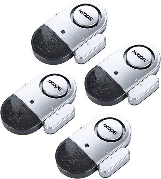 Door Alarms When Opened, 4 Pack Noopel 120DB Loud Pool Alarms for Doors, Window Alarm Sensors for Kids Safety, Burglar Entry Alert for Home Security Door Alarms When Opened, 4 Pack Noopel 120DB Loud Pool Alarms for Doors, Window Alarm Sensors for Kids Safety, Burglar Entry Alert for Home Security