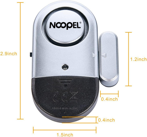 Door Alarms When Opened, 4 Pack Noopel 120DB Loud Pool Alarms for Doors, Window Alarm Sensors for Kids Safety, Burglar Entry Alert for Home Security Door Alarms When Opened, 4 Pack Noopel 120DB Loud Pool Alarms for Doors, Window Alarm Sensors for Kids Safety, Burglar Entry Alert for Home Security