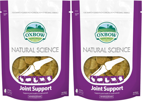 Oxbow Natural Science Joint Support Anti Inflammatory Supplement For Rabbit & Guinea Pig Oxbow Timothy Hay Made With Glucosamine Turmeric & Yucca Made In Usa 4.2 Oz Bag