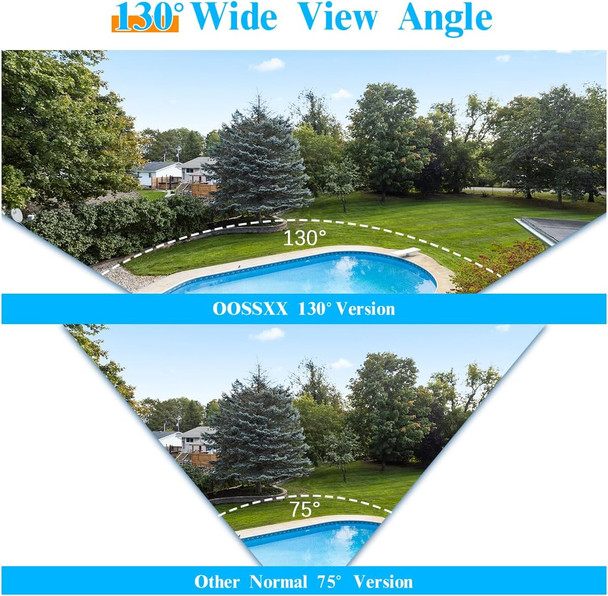 OOSSXX Solar Security Camera Outdoor Wireless Solar Powered Wireless Camera with Rechargeable Battery, WiFi Home Surveillance Camera 4.0MP with Two Way Audio (4MP 2 Packs)