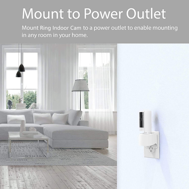 Outlet Mount for Ring Indoor Cam (2nd Gen and 1nd Gen), 2 Pack Plug-in Wall Mount Stand with Power Plug, 360 Degree Swivel and Space Saving Design (Ring Camera are Not Included) Outlet Mount for Ring Indoor Cam (2nd Gen and 1nd Gen), 2 Pack Plug-in Wall Mount Stand with Power Plug, 360 Degree Swivel and Space Saving Design (Ring Camera are Not Included)