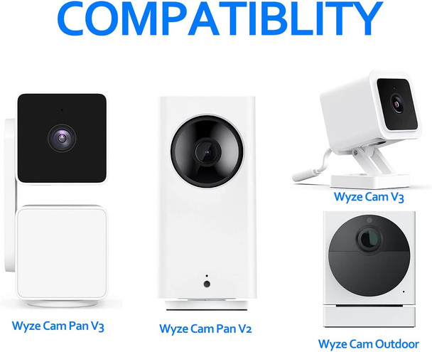 Wall Mount for Wyze Cam Pan V3, 2 Pack 360 Degree Swivel Adjustable Wall Mount Bracket for Wyze Outdoor Indoor Camera System (Wyze Camera is NOT Included) Wall Mount for Wyze Cam Pan V3, 2 Pack 360 Degree Swivel Adjustable Wall Mount Bracket for Wyze Outdoor Indoor Camera System (Wyze Camera is NOT Included)