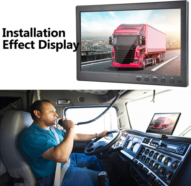 Podofo 10.1” Hd Monitor For Mini Tv & Car Video Player & Computer Display Tft Lcd Color Screen For Car Backup Camera & Home Security System Built In Speaker Support Bnc/Avi/Vga/Hdmi