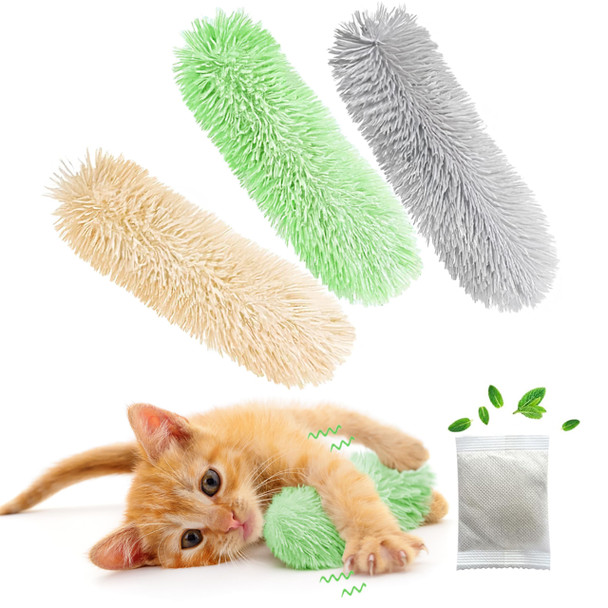 Rishoesu 3 Pcs Interactive Cat Toys Cat Pillows Soft And Durable Crinkle Sound Catnip Toys For Indoor Cats Funny Kitten Toys Exercise