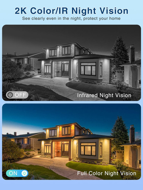 Dual Lens Security Camera Outdoor, 2.5K/6MP WiFi Outdoor Cameras for Home Security with Auto Tracking, Human Detection, 30m Color Night Vision, Two-Way Audio, IP66, Support Alexa/Google Dual Lens Security Camera Outdoor, 2.5K/6MP WiFi Outdoor Cameras for Home Security with Auto Tracking, Human Detection, 30m Color Night Vision, Two-Way Audio, IP66, Support Alexa/Google