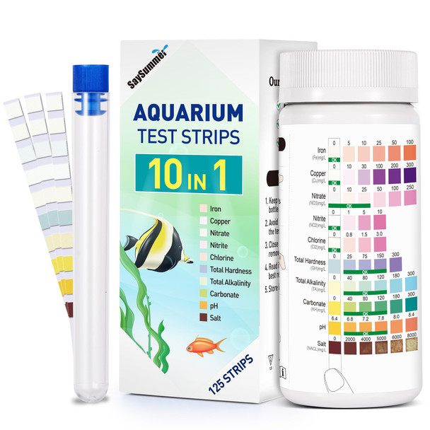 Saysummer Phosphate Test Kit 50 Count Aquarium Phosphate Test Strips Aquarium Water Test Kit Fast & Easy Testing Phosphate For Freshwater & Saltwater