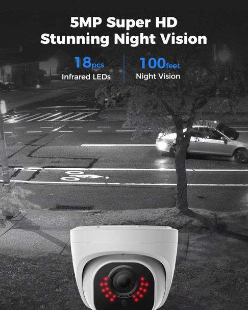 REOLINK Smart 5MP 8CH Home Security Camera System, 4pcs Wired 5MP PoE IP Cameras Outdoor with Person Vehicle Detection, 4K 8CH NVR with 2TB HDD for 24-7 Recording, RLK8-520D4-5MP REOLINK Smart 5MP 8CH Home Security Camera System, 4pcs Wired 5MP PoE IP Cameras Outdoor with Person Vehicle Detection, 4K 8CH NVR with 2TB HDD for 24-7 Recording, RLK8-520D4-5MP