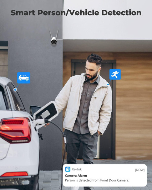 REOLINK Plug-in Outdoor WiFi Security Camera, 5MP HD Dual Band Wired Wi-Fi Camera for Home Security-2.4/5 Ghz, Smart Person/Vehicle Alerts, Motion Detection, Night Vision, IP66 Waterproof, RLC-510WA REOLINK Plug-in Outdoor WiFi Security Camera, 5MP HD Dual Band Wired Wi-Fi Camera for Home Security-2.4/5 Ghz, Smart Person/Vehicle Alerts, Motion Detection, Night Vision, IP66 Waterproof, RLC-510WA