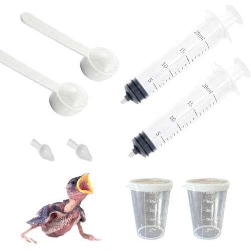 Sxyydsg 8 Pcs Small Pet Feeding Syringe Sets Baby Bird Feeding Syringe For Cats Dogs Other Small Animal (Syringes Milk Container Spoons And Powder Spoons)