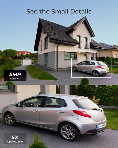 REOLINK RLC-523WA - PTZ Cameras Outdoor for Home Security, 5MP Wired WiFi Security Camera, 1920p, Auto Tracking, 5X Optical Zoom, AI Motion Detection, 2.4/5Ghz WiFi, Spotlights Color Night Vision REOLINK RLC-523WA - PTZ Cameras Outdoor for Home Security, 5MP Wired WiFi Security Camera, 1920p, Auto Tracking, 5X Optical Zoom, AI Motion Detection, 2.4/5Ghz WiFi, Spotlights Color Night Vision