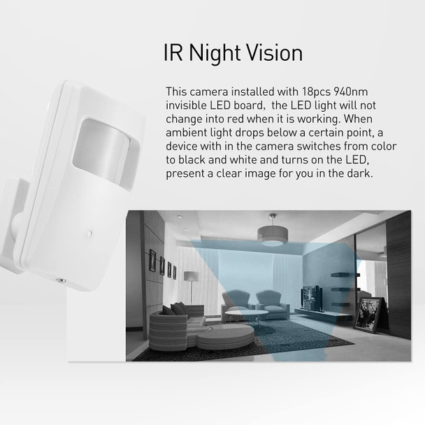 PIR POE IP Camera, HD 3MP Small Indoor Security Camera Covert 3.7mm Lens 940nm Invisible LEDs IR Night Vision P2P H.265(IPIR-M-P White) PIR POE IP Camera, HD 3MP Small Indoor Security Camera Covert 3.7mm Lens 940nm Invisible LEDs IR Night Vision P2P H.265(IPIR-M-P White)