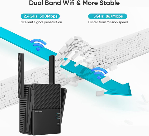 rockspace WiFi Extenders Signal Booster for Home, WiFi Booster Up to 1292 Sq Ft and 32 Devices with 5g&2.4g Dual Band, WiFi Extender, WiFi Repeater, WiFi Booster and Signal Amplifier, 1-Tap Setup rockspace WiFi Extenders Signal Booster for Home, WiFi Booster Up to 1292 Sq Ft and 32 Devices with 5g&2.4g Dual Band, WiFi Extender, WiFi Repeater, WiFi Booster and Signal Amplifier, 1-Tap Setup