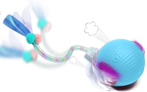 Uniqus Glowpounce Interactive Rolling Ball Toy For Indoor Cats & Small Dogs Â€Œ Motion-Activated Smart Moving Ball With Led Lights Â€Œ Rechargeable Automatic Play Toy For Cats Kittens & Puppies Red/Green