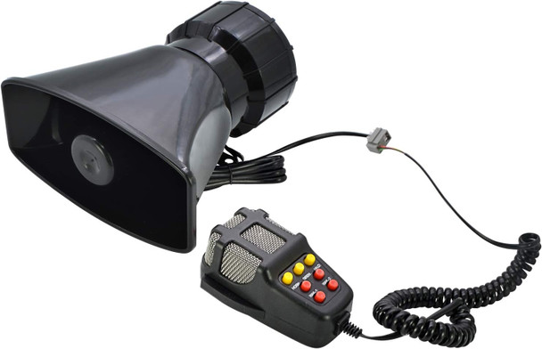 Safego Police Siren Speaker Car Pa System, Dc12v 100w 7 Tones Wired Handheld Microphone Loudspeaker Emergency Siren Electronic Safego Police Siren Speaker Car Pa System, Dc12v 100w 7 Tones Wired Handheld Microphone Loudspeaker Emergency Siren Electronic