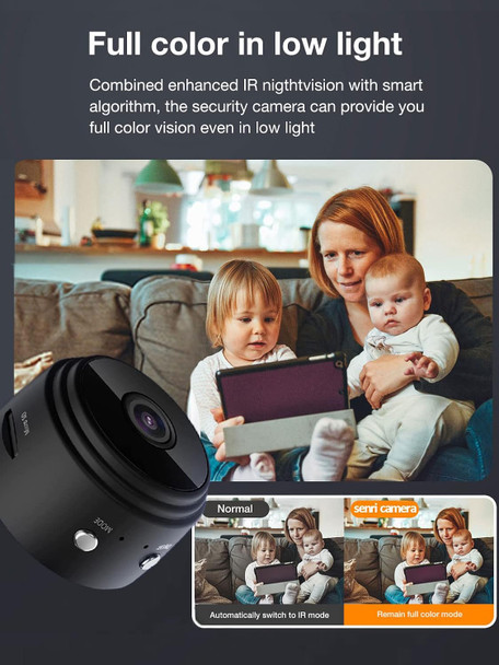 Mini Security Camera, 1080P HD WiFi Home Indoor Outdoor Camera for Baby/Pet/Nanny, IP Camera Remote Viewing for Security with iOS,Android Phone APP