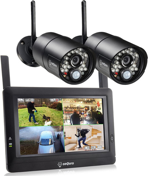 Sequro GuardPro Digital Surveillance Security Add-on Camera, HD Night Vision, Weatherproof, Motion Detecton Compatible with GuardPro 720P Surveillance DVR Kit, Black, Home, Small Business