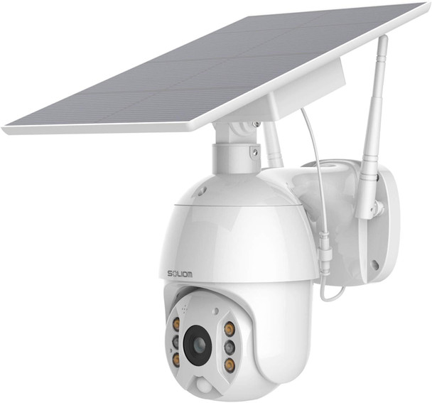 SOLIOM S600 Outdoor WiFi Security Camera - 360° Pan Tilt, Solar Powered with Battery, Motion Detection, Color Night Vision, 2-Way Talk, Remote Access SOLIOM S600 Outdoor WiFi Security Camera - 360° Pan Tilt, Solar Powered with Battery, Motion Detection, Color Night Vision, 2-Way Talk, Remote Access