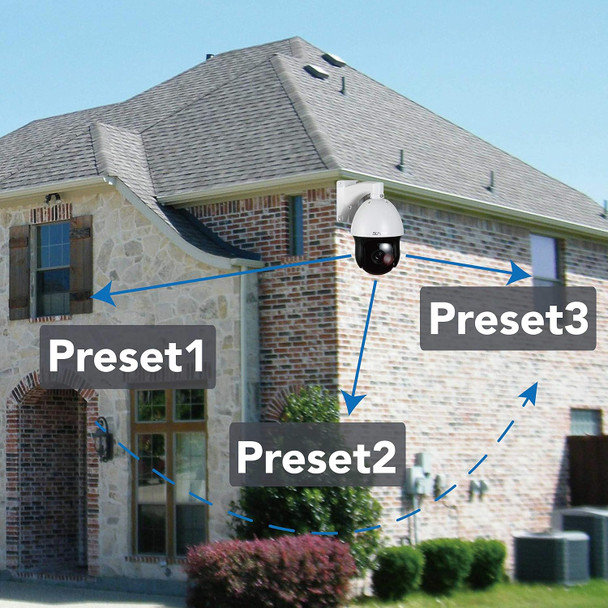 SUNBA Outdoor PTZ Analog Camera, 22X Optical Zoom, 960H CCTV Security Dome Camera, up to 328ft Night Vision with RS485 Control (405-22X)