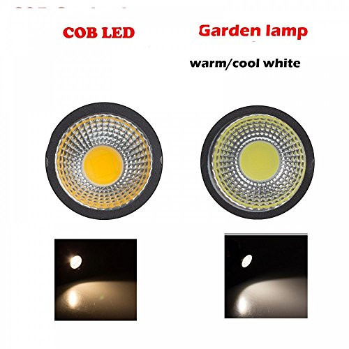 Lemonbest High Power Outdoor Decorative Lamp Lighting Cob Led Landscape Garden Wall Yard Path Light Warm Cool White Dc 12V W/Spiked Stand Pack Of 2 Warm White 5W