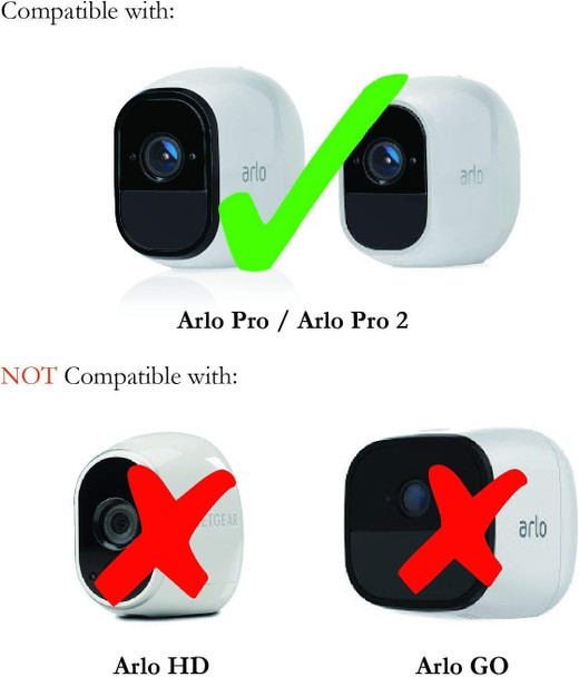 Taken Silicone Skins Compatible with Arlo PRO, Arlo PRO 2 Smart Security Home Camera, Silicone Skins Case Cover for Arlo PRO & Arlo PRO 2 Smart Security Wire-Free Cameras, 2 Pack, White