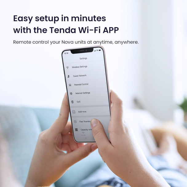Tenda Nova Mesh WiFi System MW3 - Covers up to 2500 sq.ft - AC1200 Whole Home WiFi Mesh System - Dual-Band Mesh Network for Home Internet - Mesh Router for 40 Devices - 2-Pack Tenda Nova Mesh WiFi System MW3 - Covers up to 2500 sq.ft - AC1200 Whole Home WiFi Mesh System - Dual-Band Mesh Network for Home Internet - Mesh Router for 40 Devices - 2-Pack