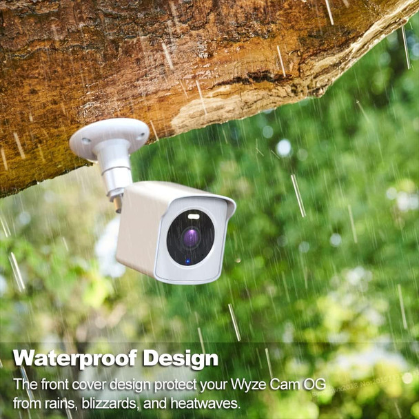 Wall Mount for Wyze Cam OG & Wyze Cam OG Telephoto, Weatherproof Protective Cover and 360 Degree Adjustable Wall Mount Bracket for Wyze Indoor Outdoor Security Camera - White,1 Pack Wall Mount for Wyze Cam OG & Wyze Cam OG Telephoto, Weatherproof Protective Cover and 360 Degree Adjustable Wall Mount Bracket for Wyze Indoor Outdoor Security Camera - White,1 Pack