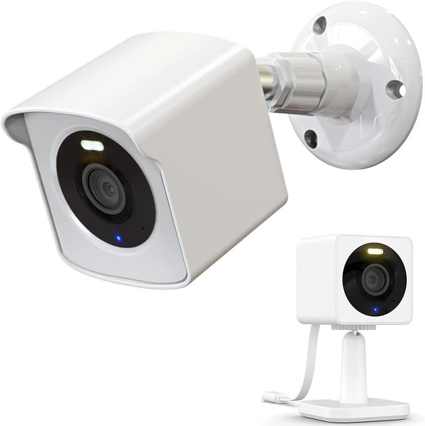 Wall Mount for Wyze Cam OG & Wyze Cam OG Telephoto, Weatherproof Protective Cover and 360 Degree Adjustable Wall Mount Bracket for Wyze Indoor Outdoor Security Camera - White,1 Pack Wall Mount for Wyze Cam OG & Wyze Cam OG Telephoto, Weatherproof Protective Cover and 360 Degree Adjustable Wall Mount Bracket for Wyze Indoor Outdoor Security Camera - White,1 Pack