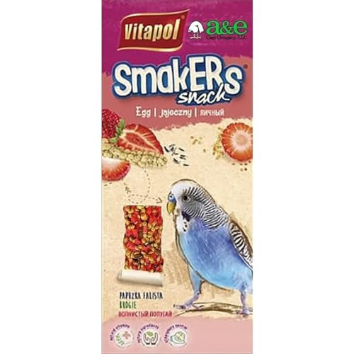 A&E Cage Company A&E Cage Co. Smackers Treat Sticks For Parakeet In Strawberry Flavor