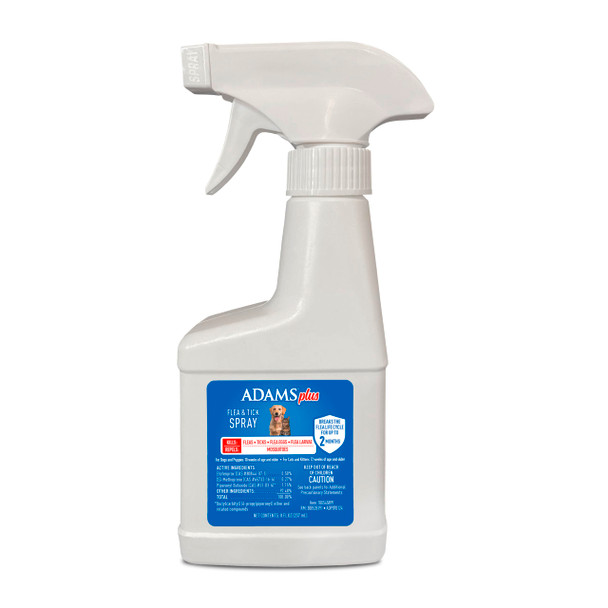 Adams Plus Flea & Tick Dog And Cat Spray Kills Fleas & Ticks Repels Mosquitoes Prevents Flea Infestations For Up To 2 Months Flea Treatment For Dogs Cats Puppies & Kittens 16 Fl Oz