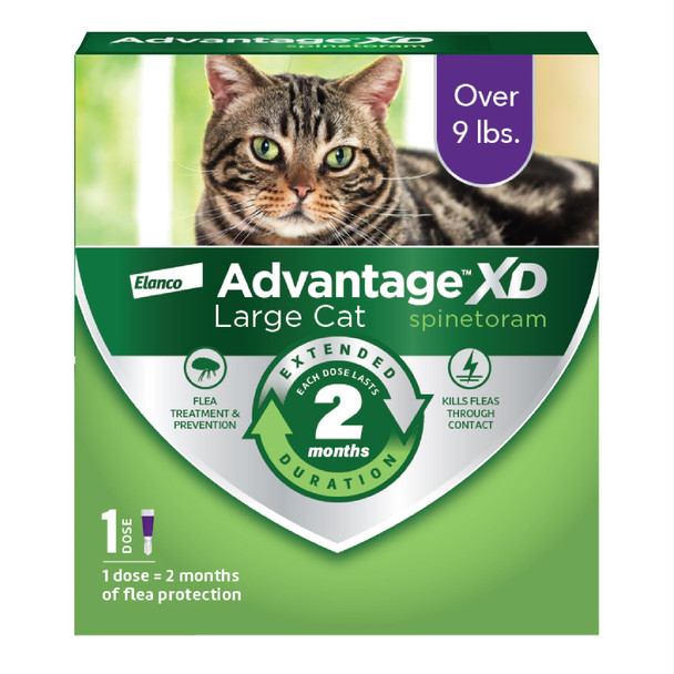 Advantage Xd Large Cat Flea Prevention & Treatment For Cats Over 9Lbs. 2-Topical Doses 2-Months Of Protection Per Dose