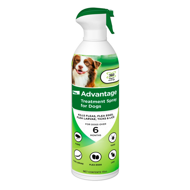 Advantage Dog Flea Treatment Spray Kills Fleas & Ticks Dog Flea Spray 8 Oz.