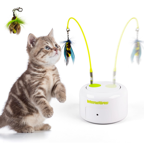 All For Paws Cat Toys Interactive Butterfly Flutter Bug Cat Automatic Toy Stimulating Kitty Toys Enrichment For Indoor Cats