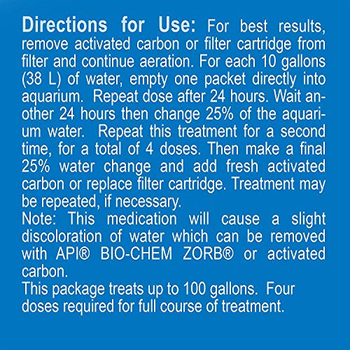 Api 2 Pack Of Fin And Body Cure Freshwater Fish Medication Powder For Treatment Of Bacterial Diseases Treats Body Slime Eye Cloud Fin And Tail Rot And Gill Disease (10-Count) (2 Items)