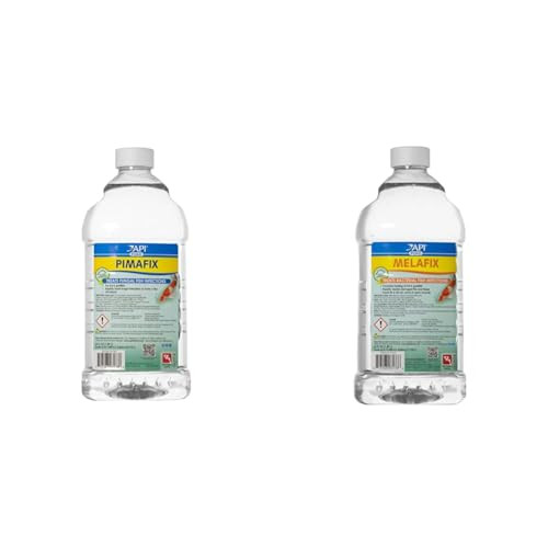 Api Pond Pimafix And Melafix Antifungal & Infection Remedies For Koi Goldfish 64-Ounce Bottles
