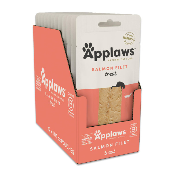Applaws Natural Cat Treats Grain- High-Protein Whole Chicken & Tuna Loins Single-Ingredient Healthy Snack For Cats (12 X 1.06 Oz Loins)