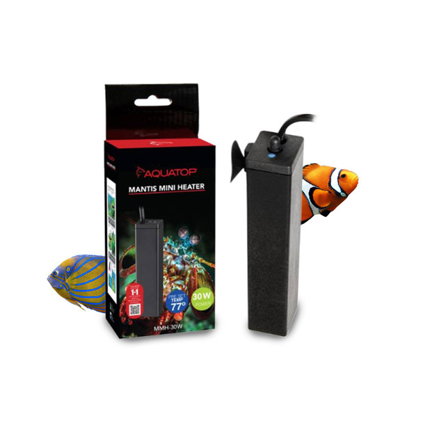 Aquatop 25W Pisces Nano Heater Fully Submersible For Nano Fish Tanks Up To 8 Gal Preset 78 F Heat-Resistant Water Heater For Small Aquariums