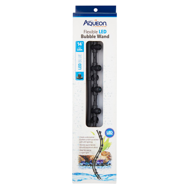 Aqueon Fish Tank Aquarium Flexible Led Accent Light And Bubble Wand Blue 14 Inch