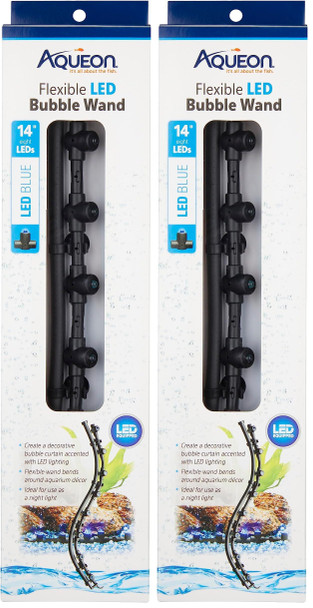 Aqueon Fish Tank Aquarium Flexible Led Accent Light And Bubble Wand Blue 14 Inch