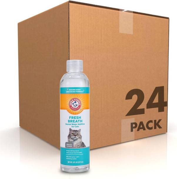 Arm & Hammer For Pets Advanced Care Dental Water Additive For Cats Cat Teeth Cleaning Product For All Cats Odorless And Flavorless Cat Dental Rinse 8 Ounces