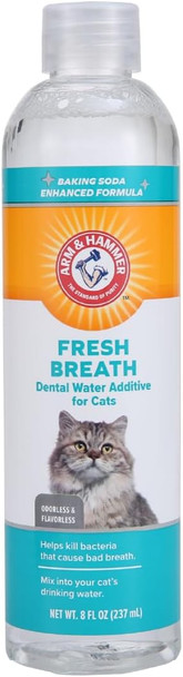 Arm & Hammer For Pets Advanced Care Dental Water Additive For Cats Cat Teeth Cleaning Product For All Cats Odorless And Flavorless Cat Dental Rinse 8 Ounces