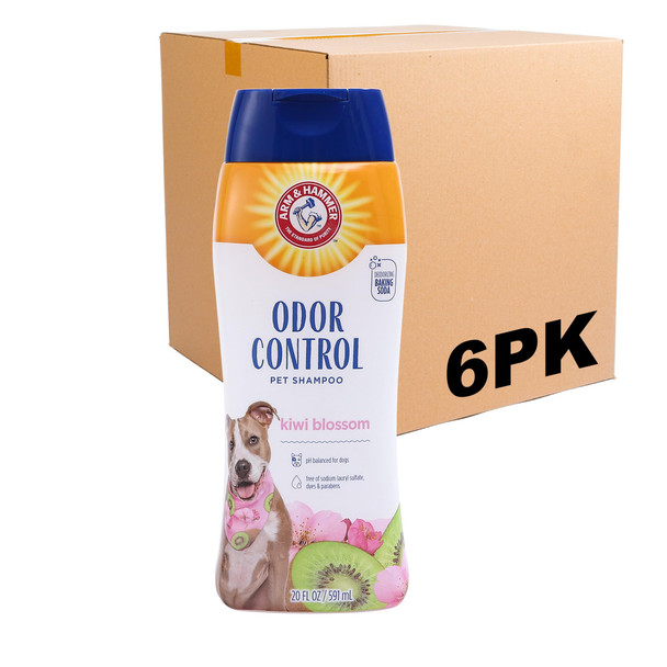 Arm & Hammer Deodorizing Dog Shampoo With Baking Soda For Odor Control Tearless Moisturizing Formula For Sensitive Skin Fresh Kiwi Blossom Scent Safe For Dogs And Puppies 20 Fl Oz